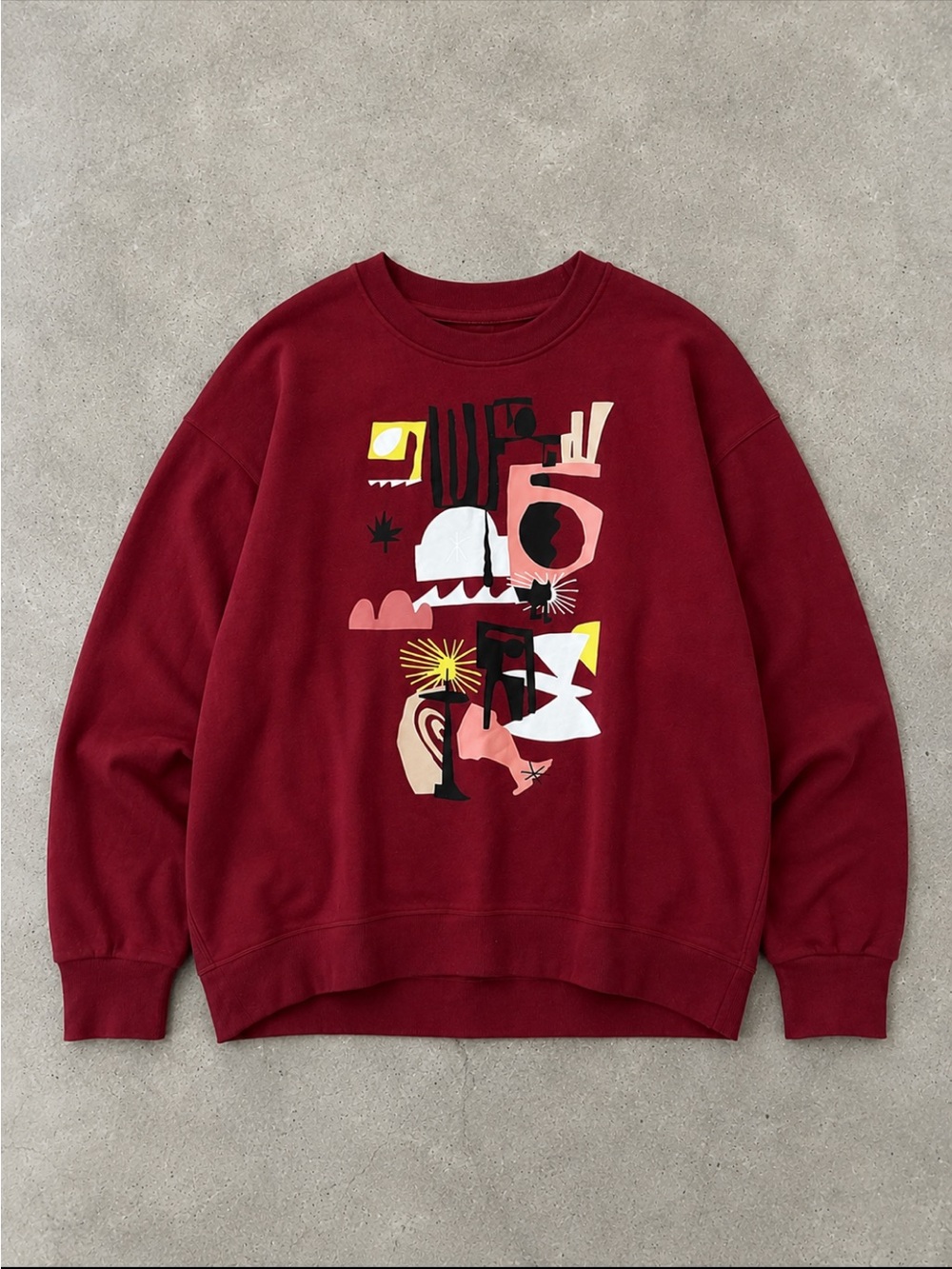 Lululemon x Justin Broadbent Abstract Print Perfectly Oversized Crew Sweatshirt